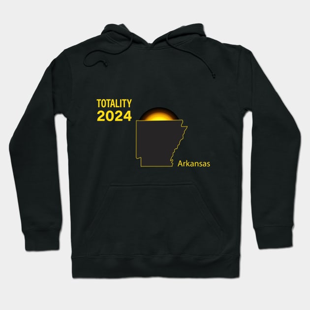 Total Solar Eclipse Arkansas State 2024 Hoodie by Rocky Ro Designs